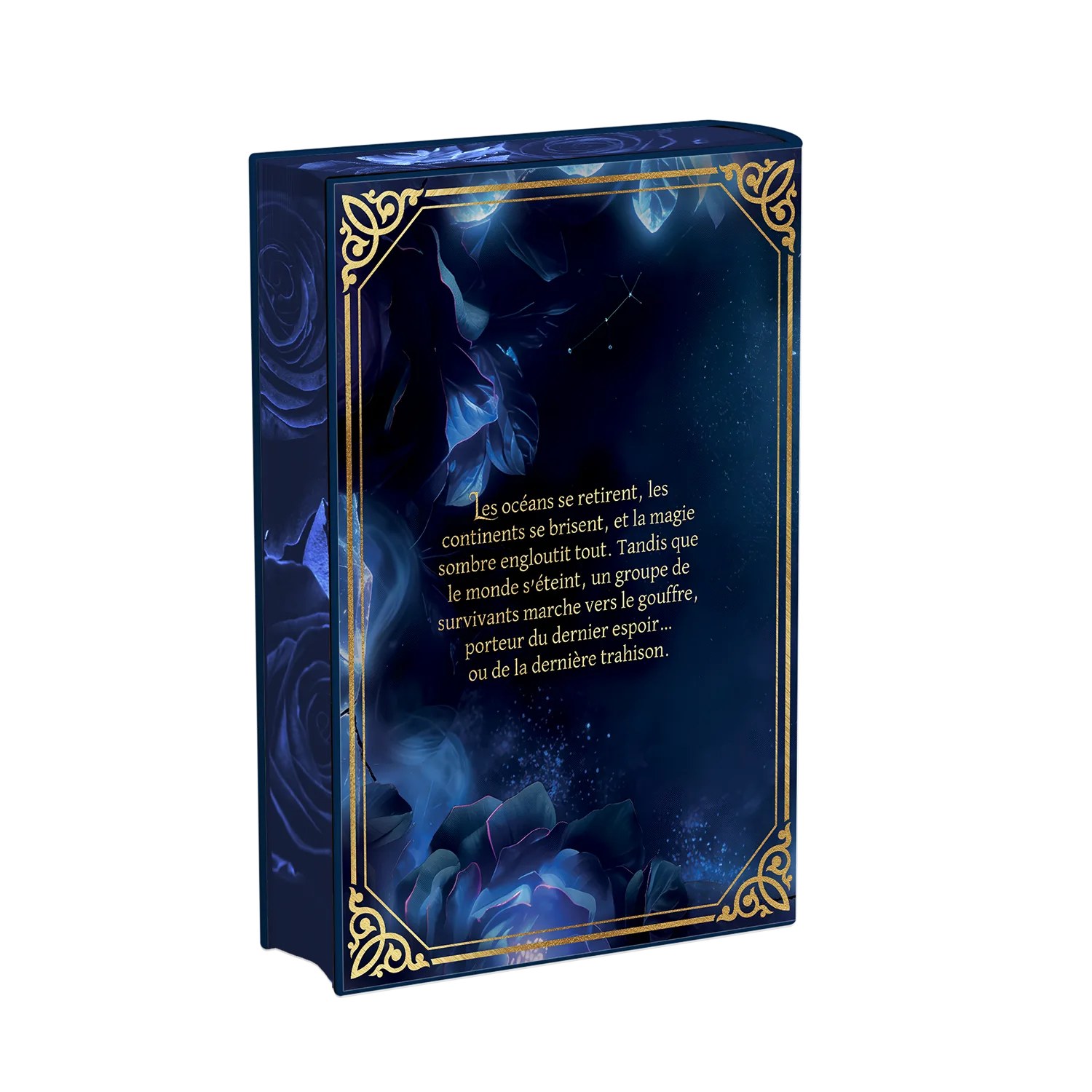 Arrière livre relié éthéré Au bord des Abîmes, Éditions Etherias