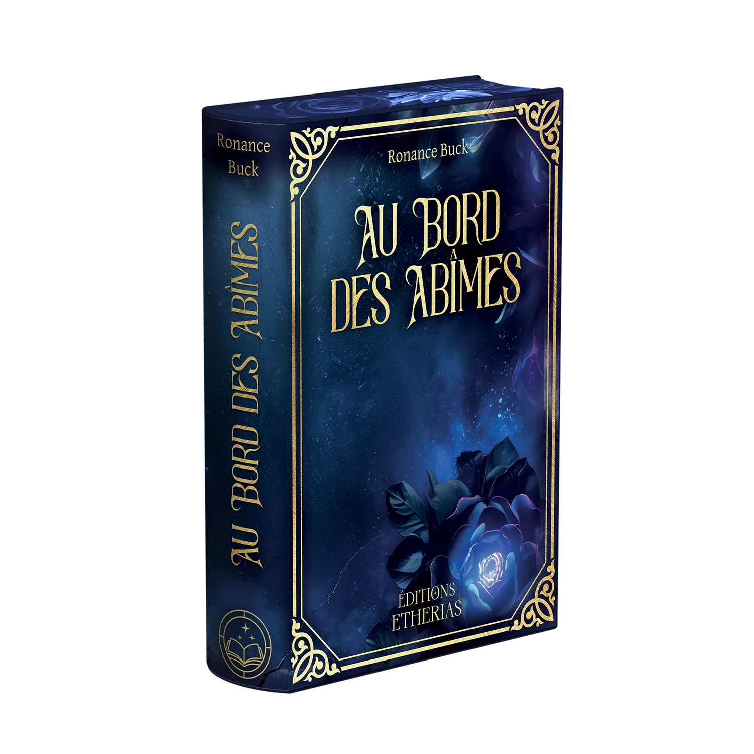 Couverture livre relié éthéré Au bord des Abîmes, Éditions Etherias