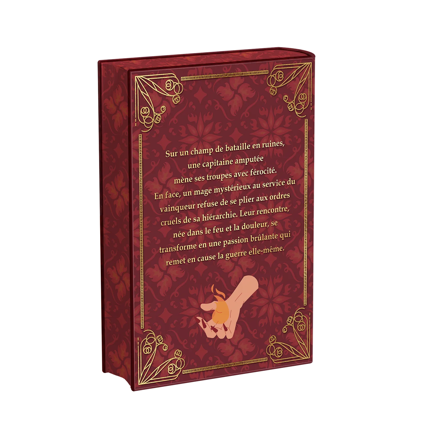 Arrière livre relié éthéré Etreintes de Cendres, Éditions Etherias