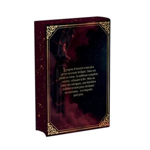 Arrière livre relié éthéré La Cour des Cendres de Juliette Caliope, Éditions Etherias