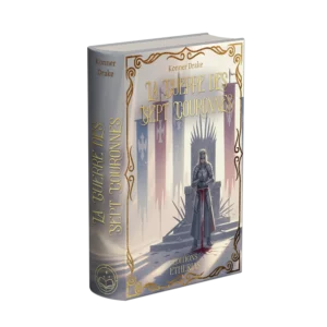 Couverture livre relié éthéré La Guerre des Sept Couronnes de Konner Drake, Éditions Etherias