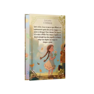 Arrière livre relié éthéré La Tour des Saisons de Bumble Bee, Éditions Etherias