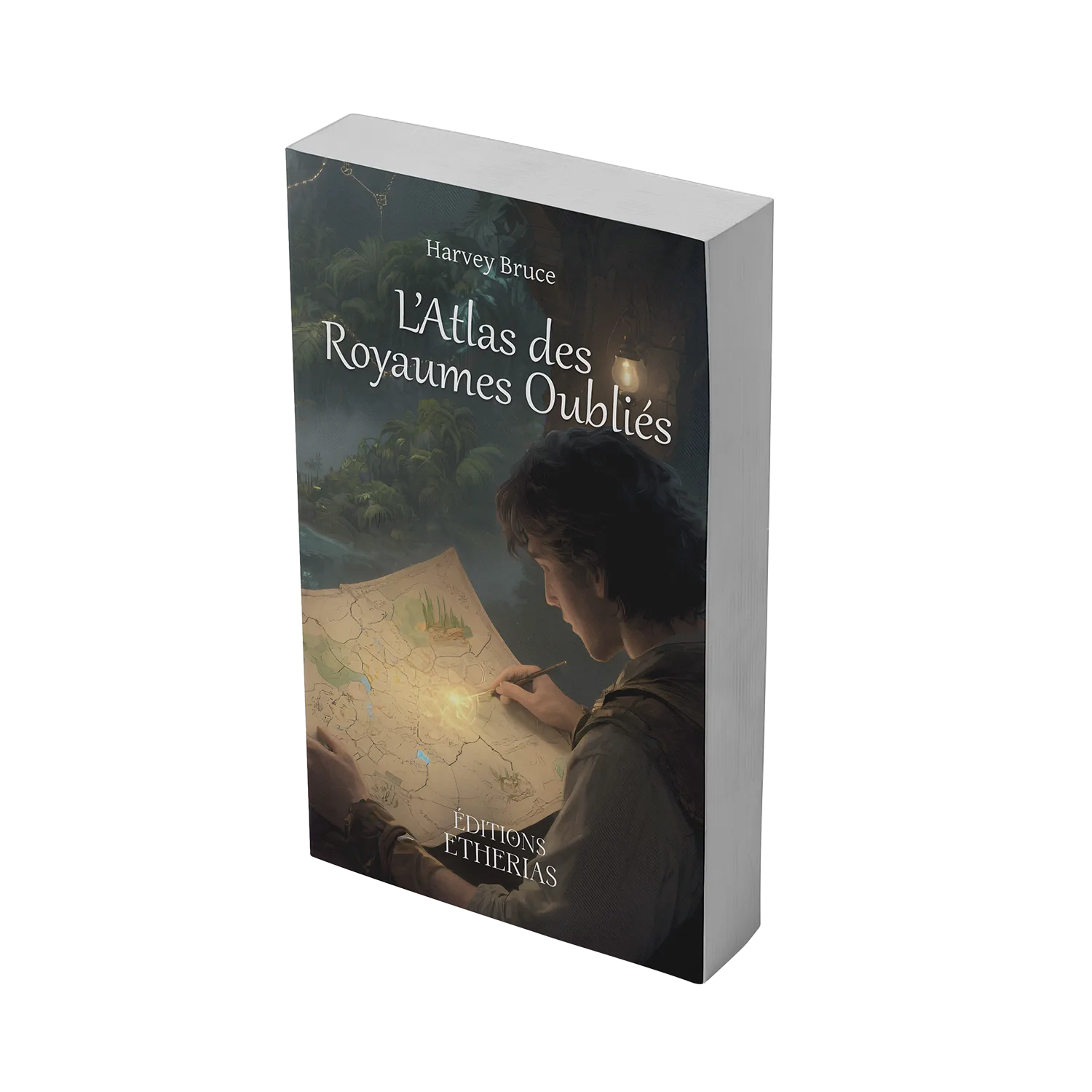 Couverture livre broché L'Atlas des Royaumes Oubliés de Harvey Bruce, Éditions Etherias