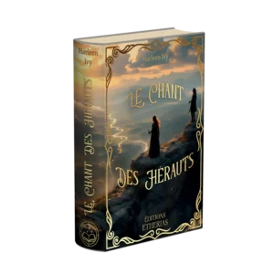 Couverture livre relié éthéré Le Chant des Hérauts de Harleen Ivy, Éditions Etherias