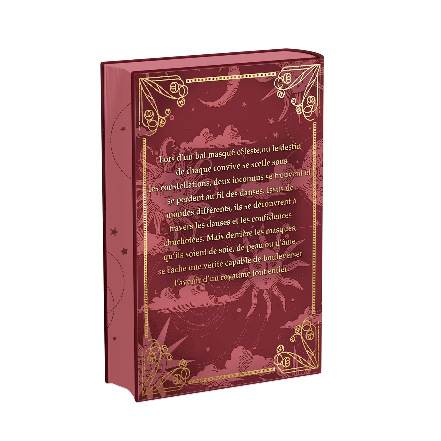 Arrière livre relié éthéré Le Masque des Étoiles, Éditions Etherias