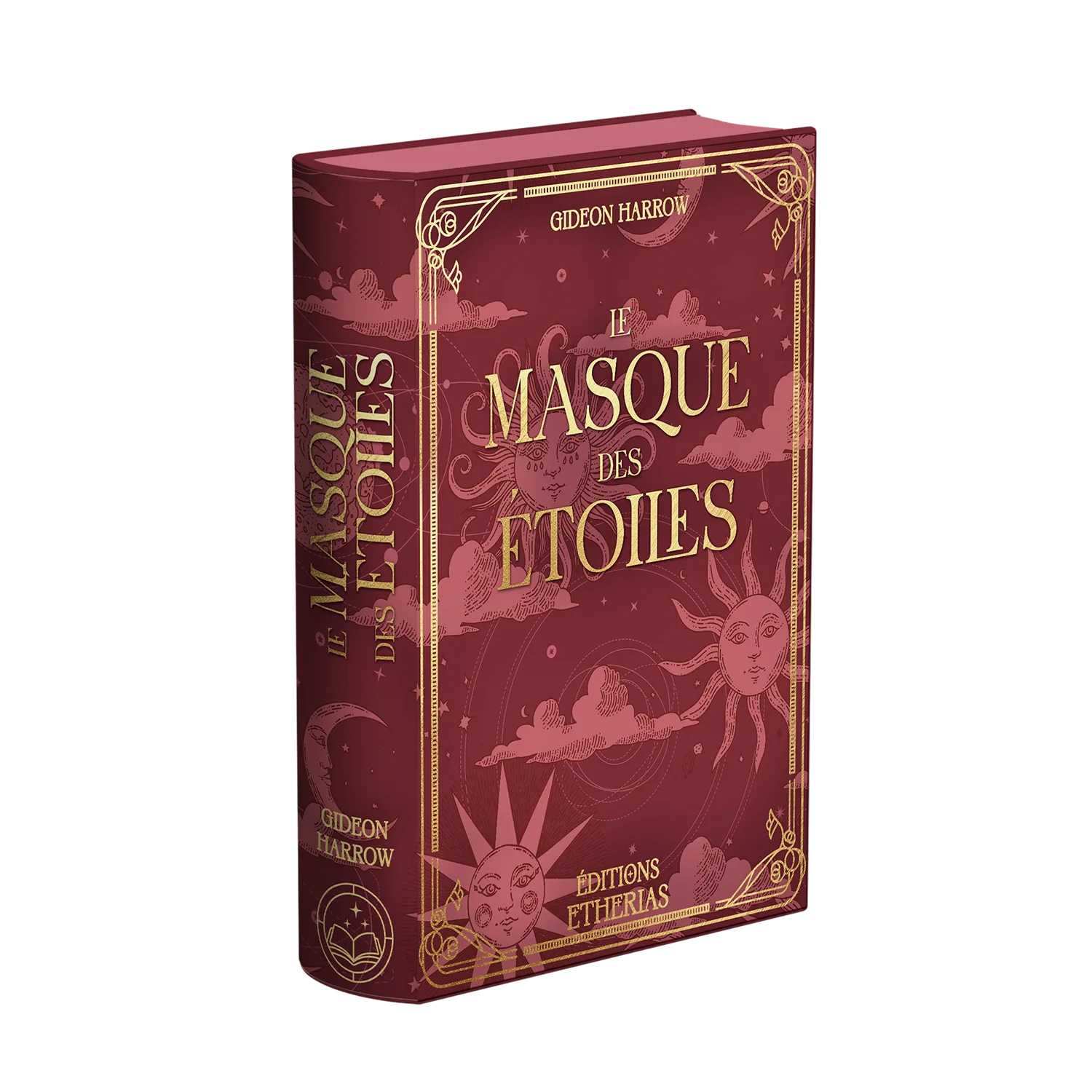 Couverture livre relié éthéré Le Masque des Étoiles, Éditions Etherias