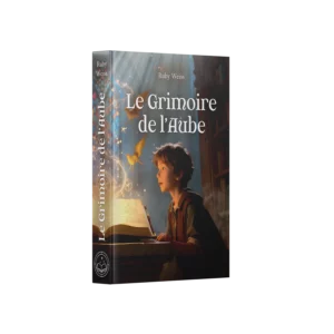 Couverture livre relié Le Grimoire de l'Aube de Ruby Weiss, Éditions Etherias