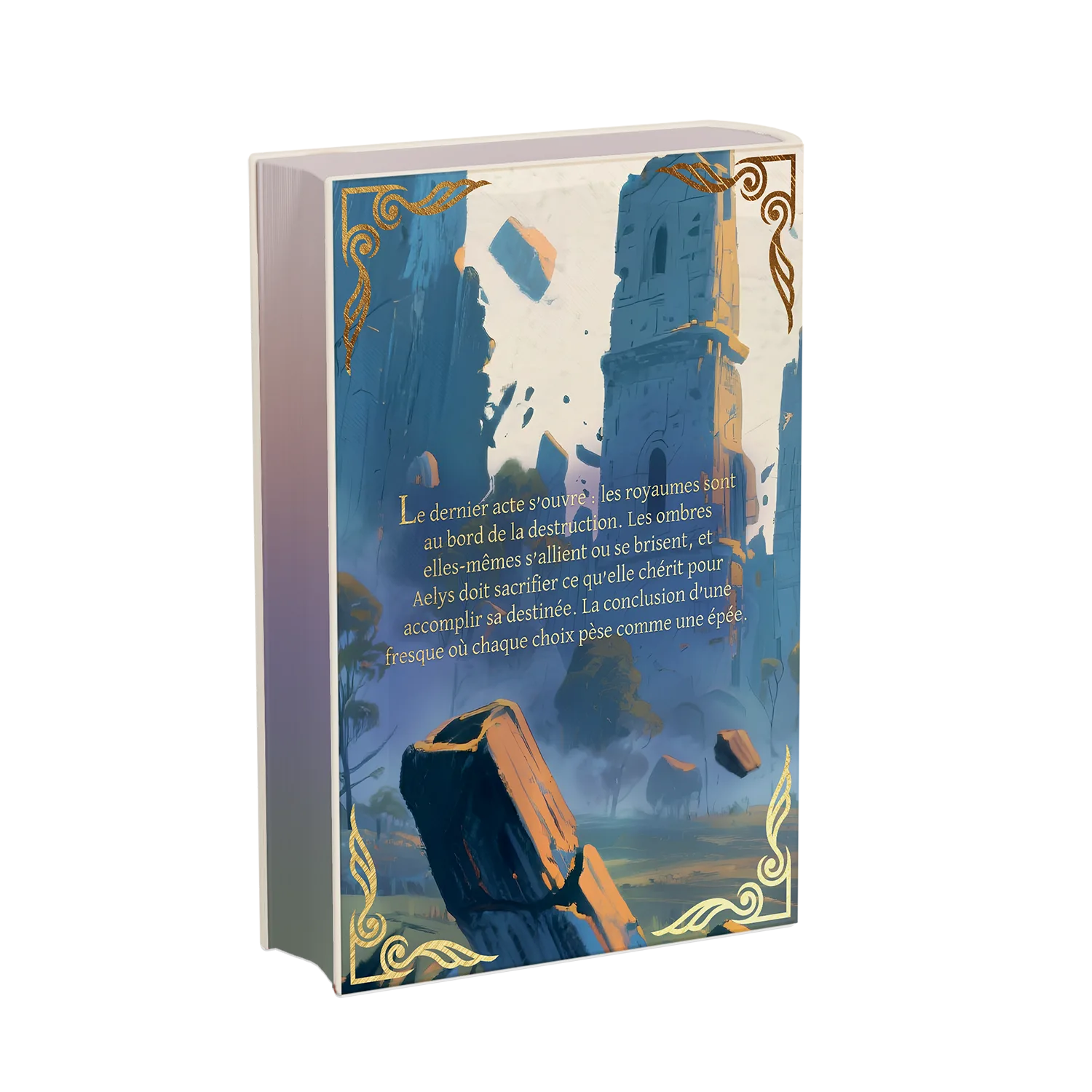 Arrière livre relié éthéré Les Chroniques d'Aelys Tome 3 de Jane Maxime, Éditions Etherias