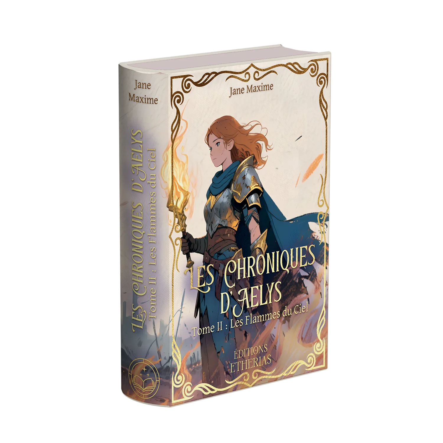 Couverture livre relié éthéré Les Chroniques d'Aelys Tome 2 de Jane Maxime, Éditions Etherias