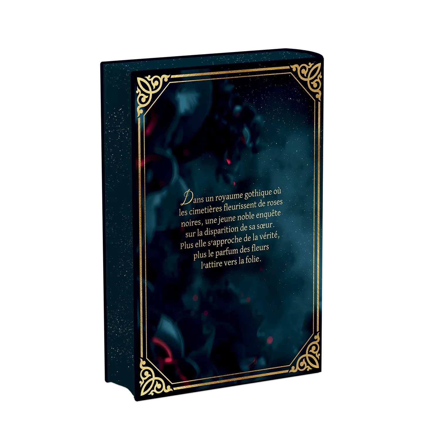 Arrière livre relié éthéré Les Fleurs du Tombeau, Éditions Etherias