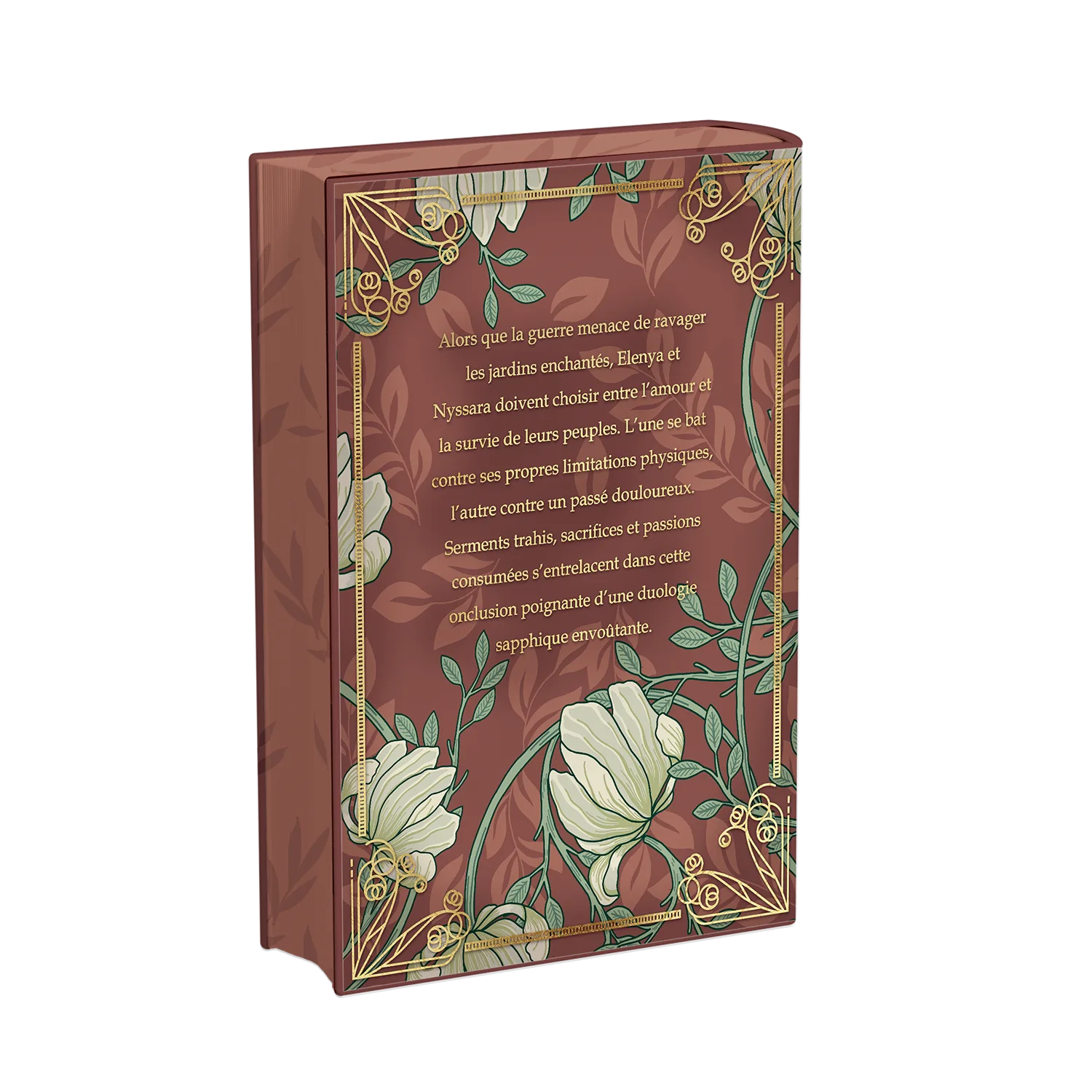 Arrière livre relié éthéré Les Jardins de Verre 2, Éditions Etherias