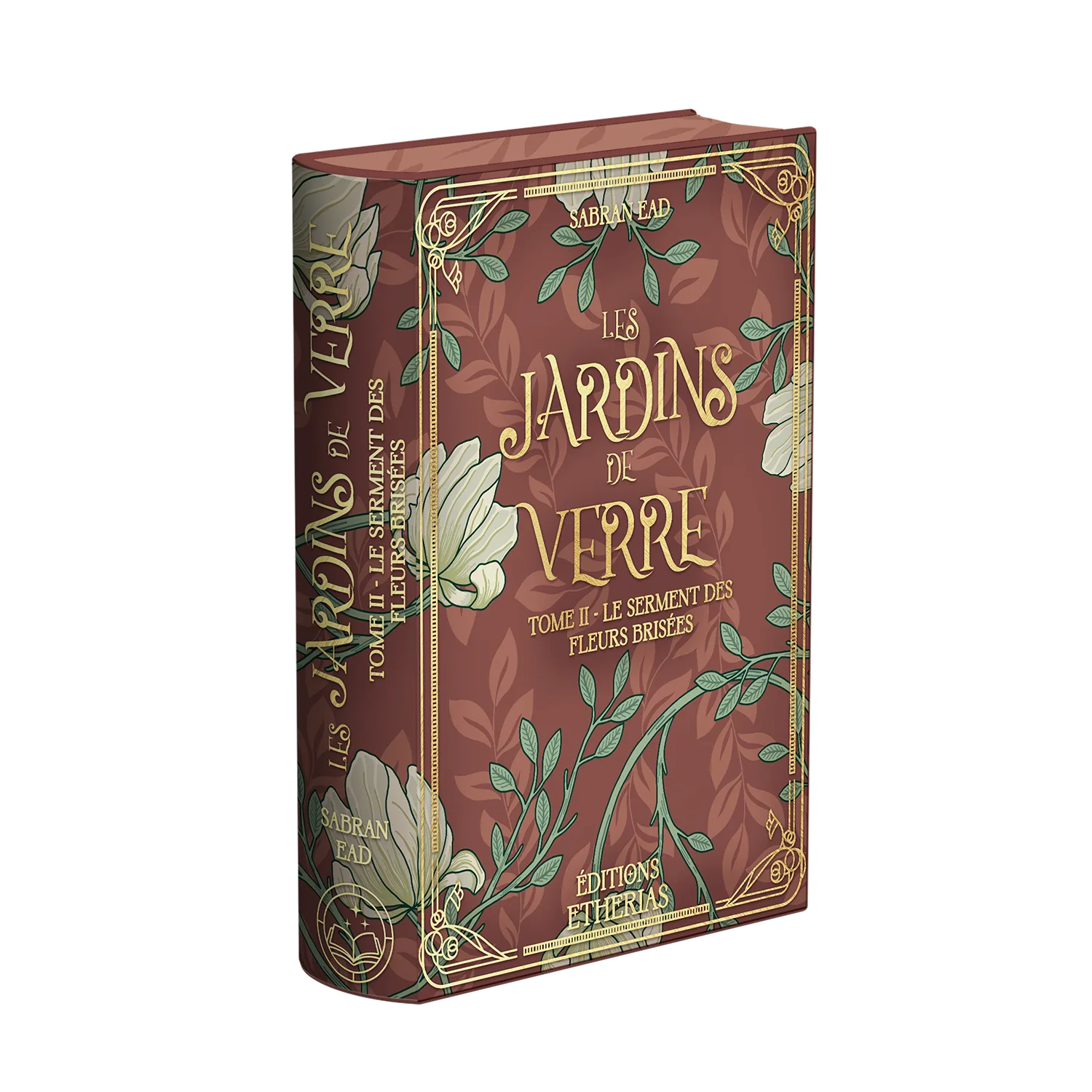 Couverture livre relié éthéré Les Jardins de Verre 2, Éditions Etherias
