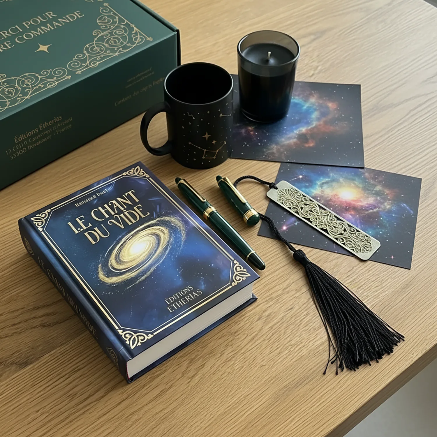 Assortiment d'objets d'Éditions Etherias Boxs littéraires fantasy, Box Eclipsia Collector