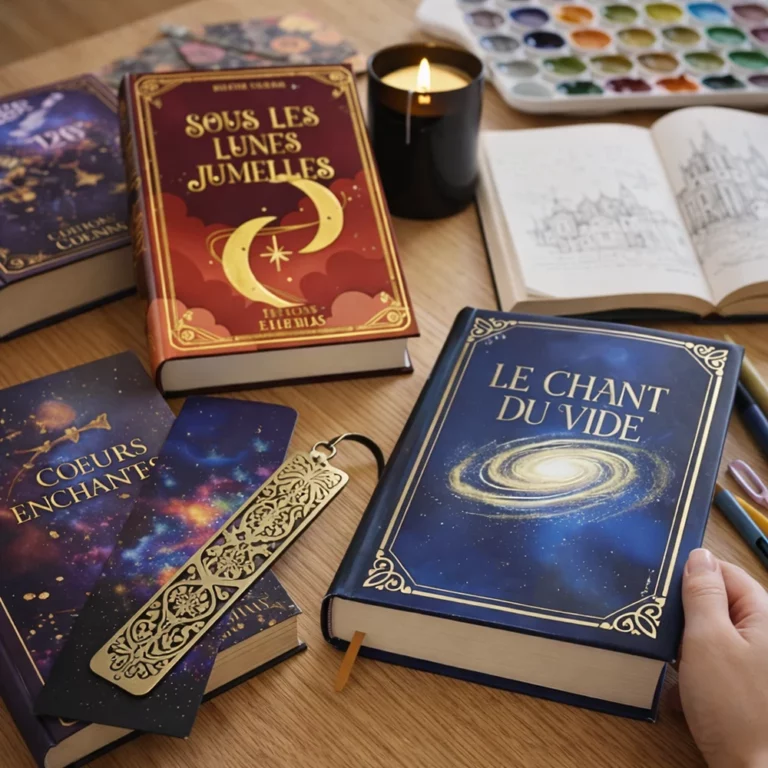 Assortiment d'objets d'Éditions Etherias Boxs littéraires fantasy
